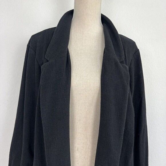 New Look Curve Women's Open Front Textured Black Cardigan/Blazer Plus Size 16 - Picture 9 of 11